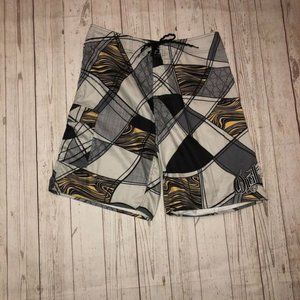 O'Neill Tech Stretch Scattered Board Shorts Sz 32